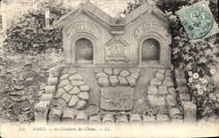 VINTAGE POSTCARD Paris With the Cemetery of the Dogs