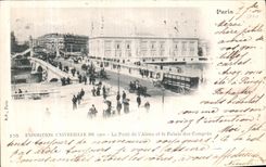 VINTAGE POSTCARD World Fair Of 1900 the Bridge of L Alma and the Palate of Congers