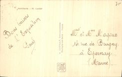 VINTAGE POSTCARD International exhibition Paris 1937 House Of L Egypt Sphinx