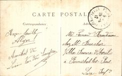 POSTAL Paris de la VENDIMIA que el leon de Belfort copia fuera del bronce del estatua levantado por Bartholdia Belfort