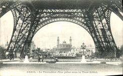 CPA Paris Le Trocadero Vue prise sous la Tour Eiffel