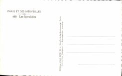 VINTAGE POSTCARD Paris And Its Wonders Invalids