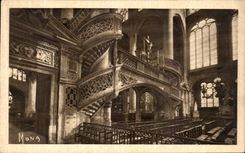 VINTAGE POSTCARD Interior Paris of Etienne Saint of the Mount