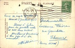 Cotizaciones de Paris de la POSTAL de la VENDIMIA el de Notre Dame