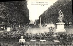 VINTAGE POSTCARD Paris L Avenue of L Observatory