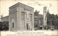 VINTAGE POSTCARD Paris International exhibition Of Decorative Arts National House D Italy