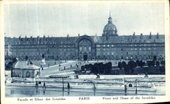 CPA Paris Facade et dome des Invalides
