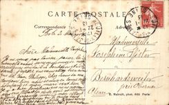 VINTAGE POSTCARD Bois de Boulogne Entered of the Wood and the Castle of Madrid