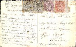 VINTAGE POSTCARD Old Paris Seen on the Hillock Sainte Genevieve Taken of Tours Notre Dame about 1840