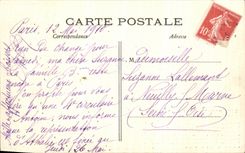 VINTAGE POSTCARD Paris Hotel of the Invalids Vault St Louis East coast Flags taken has L Ennemi