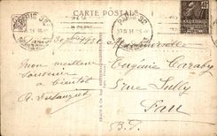 Paladar de la POSTAL de la VENDIMIA de L AOF el lugar del mercado internacional Paris colonial justa sudanesa 1931