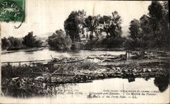 VINTAGE POSTCARD Villeneuve Close Soissons the House of the Frontier runner