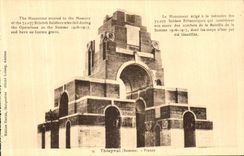 VINTAGE POSTCARD Thiepval France