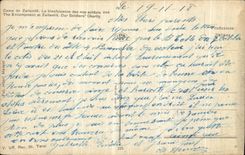 VINTAGE POSTCARD Camp of Zeitenlik Bienfaisissance  Militaria