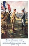 VINTAGE POSTCARD Good And Happy Year the English Soldiers Send their Best Militaria wishes