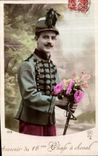 VINTAGE POSTCARD Souvenir 16th Tanks has Cheval Militaria
