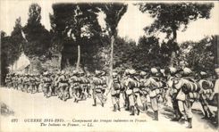 VINTAGE POSTCARD Camping of the Indian troups in Militaria France