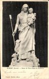 VINTAGE POSTCARD Albert Statue of Notre Dame de Brebieres