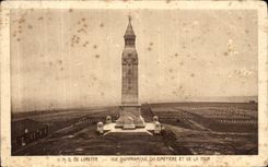 VINTAGE POSTCARD NR D of Lorette La Chapelle of the cemetery and the Tower