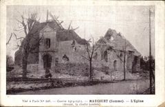 VINTAGE POSTCARD Maucourt L Militaria Church