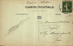 VINTAGE POSTCARD Achiet large the place of the Militaria Station