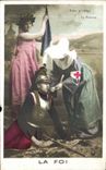 CPA Dieu Protage La France La foi religieuse Soldat