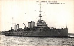 VINTAGE POSTCARD Navy L Edgar Quinet