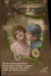 CPA Le baiser Militaria