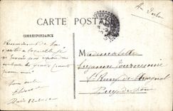 VINTAGE POSTCARD Hello France Militaria Child
