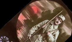 VINTAGE POSTCARD Flowers of France Militaria soldier