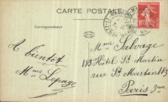 VINTAGE POSTCARD the Sermaize Great War les Bains Militaria Church