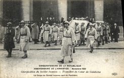 VINTAGE POSTCARD Fiftieth anniversary Of the Republic Birthday Of L Armistice ambetta November