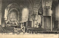 VINTAGE POSTCARD Church of Barcy Militaria