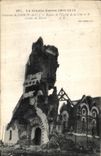 VINTAGE POSTCARD the Great War of Loos Ruins of L Church of the ISCED number 5 Militaria