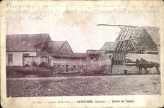 VINTAGE POSTCARD Arvillers Entered of the Militaria Village