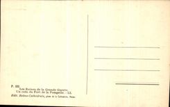 Ruinas de la POSTAL de la VENDIMIA de la gran guerra una esquina del Fort de Pompelle Militaria