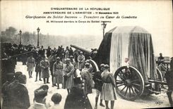 VINTAGE POSTCARD Fiftieth anniversary Of the Republic Birthday Of L Gambetta Armistice