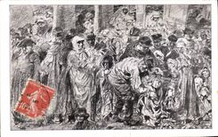 VINTAGE POSTCARD National Help Militaria