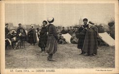 VINTAGE POSTCARD Arab Dances Militaria