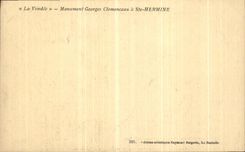 VINTAGE POSTCARD the Vendee Monument Georges Clemenceau has co  Hermine