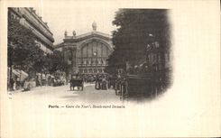 VINTAGE POSTCARD Paris Parks North Denain Boulevard