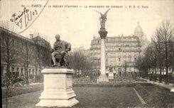 VINTAGE POSTCARD Paris the Public garden D Antwerp the Monument De Diderot