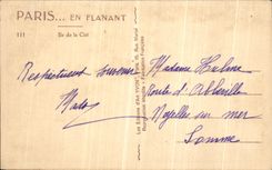 VINTAGE POSTCARD Paris While Strolling Island of the ISCED