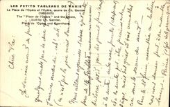 CPA Les Petits Tableaux De Paris La Place de L Opera 