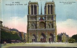 CPA Paris Notre Dame et Le Parvis