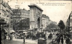 CPA Paris Le Boulevard et La Porte St Denis 