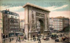 CPA Paris Porte St Denis Vue Prise des Boulevards