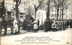VINTAGE POSTCARD Birthday Of L Glorification Armistice of the Unknown soldier Transfer of the Pantheon of the heart of Gambetta