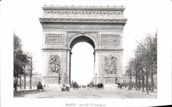 POSTAL Paris de la VENDIMIA Arc de Triomphe