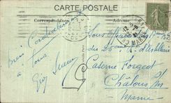 POSTAL Paris de la VENDIMIA la calle Soufflot y el panteon